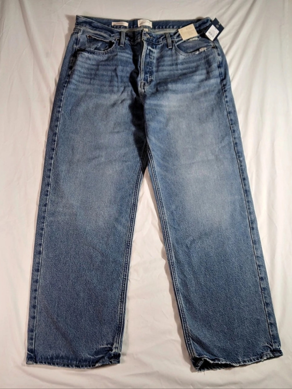 Universal Thread Mid-Rise 90s Baggy Blue Waist 16 NWT Button Fly